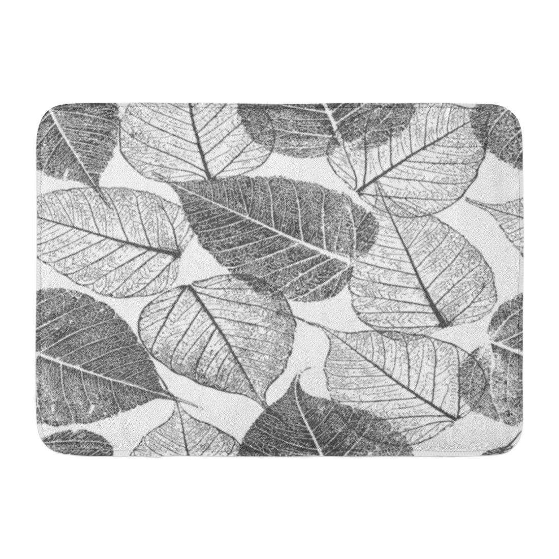 YnimioHOB Doormats Bath Rugs Outdoor/Indoor Door Mat Pattern Leafs Fall Outline Sketch Abstract Ghic Bathroom Decor Rug Bath Mat