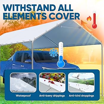 Amazon.com: Quictent 10x20 ft Heavy Duty Carport Canopy