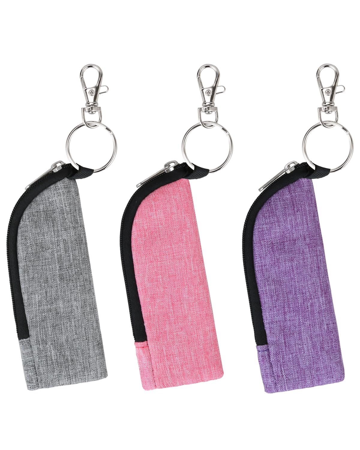 Chapstick Holder Lip Balm Sleeve Pouch Portable Lipstick Holder Bag Lip Gloss Holder With Hook Gift for Women