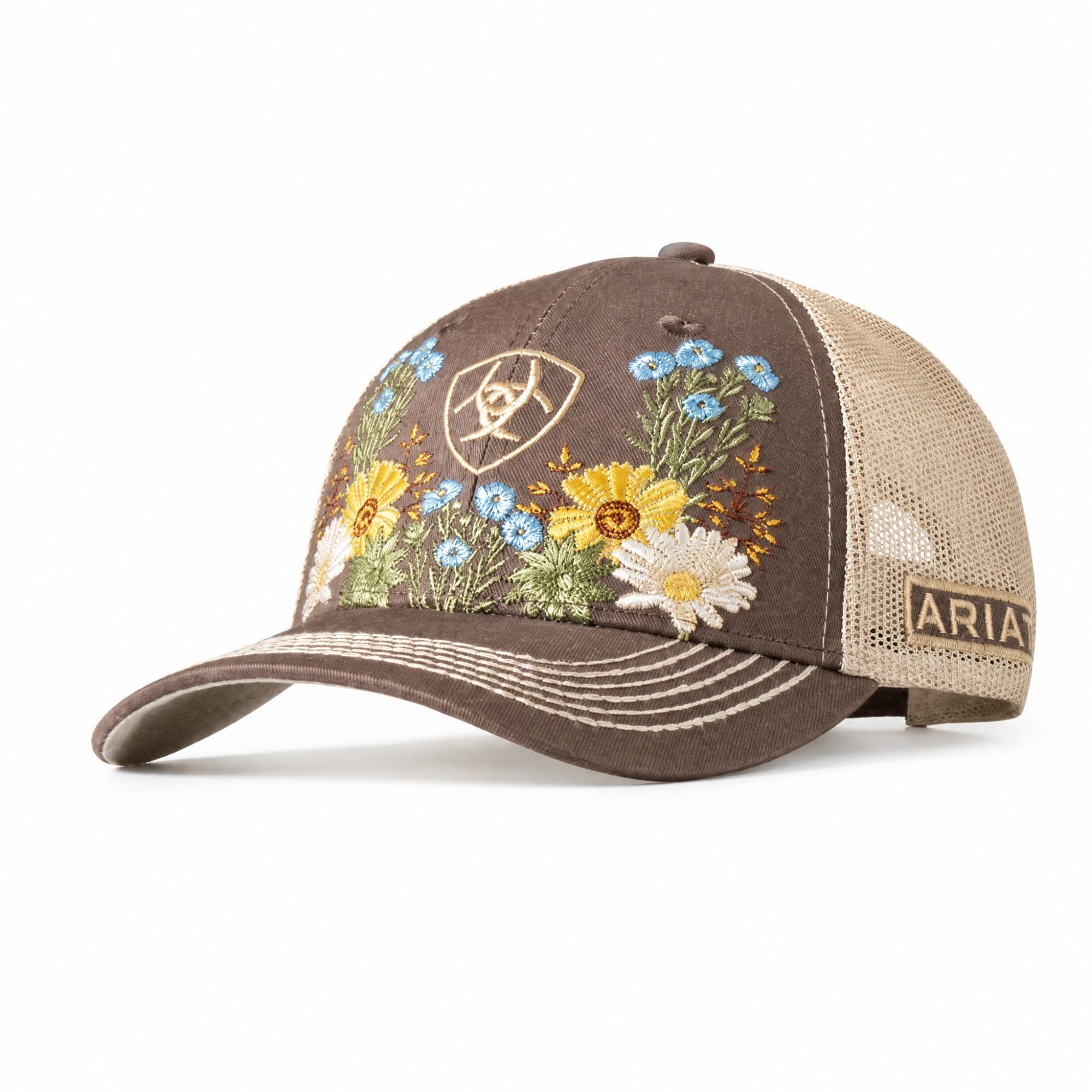 Ariat Casquette Vintage Fleurs Marron Femme