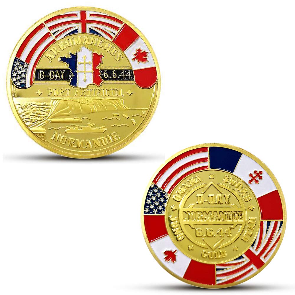 1944.6.6 World War 2 Operation Overlord Normandy D Day Commemorative Challenge Coin