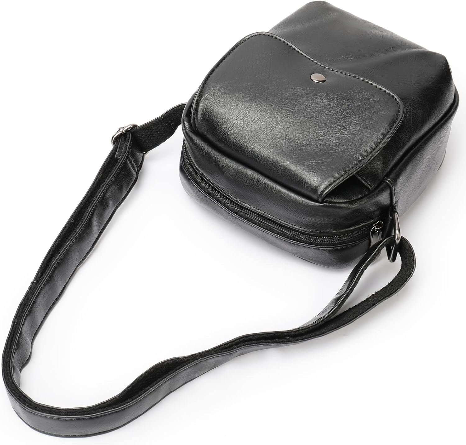 Miniatura 5 de Pequeña bolsa cruzada para hombres mini bolsa de mensajero bandolera para teléfono pasaporte cuero suave bolso de mano