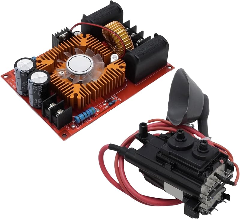 ZVS Flyback Driver Boost High Voltage Coil Heating Board, DC12V-30V Generator Heating Module Flyback Transformer for Industrial Heating Ignition Systems