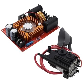 ZVS Flyback Driver Boost High Voltage Coil Heating Board, DC12V-30V Generator Heating Module Flyback Transformer for Industrial Heating Ignition Systems