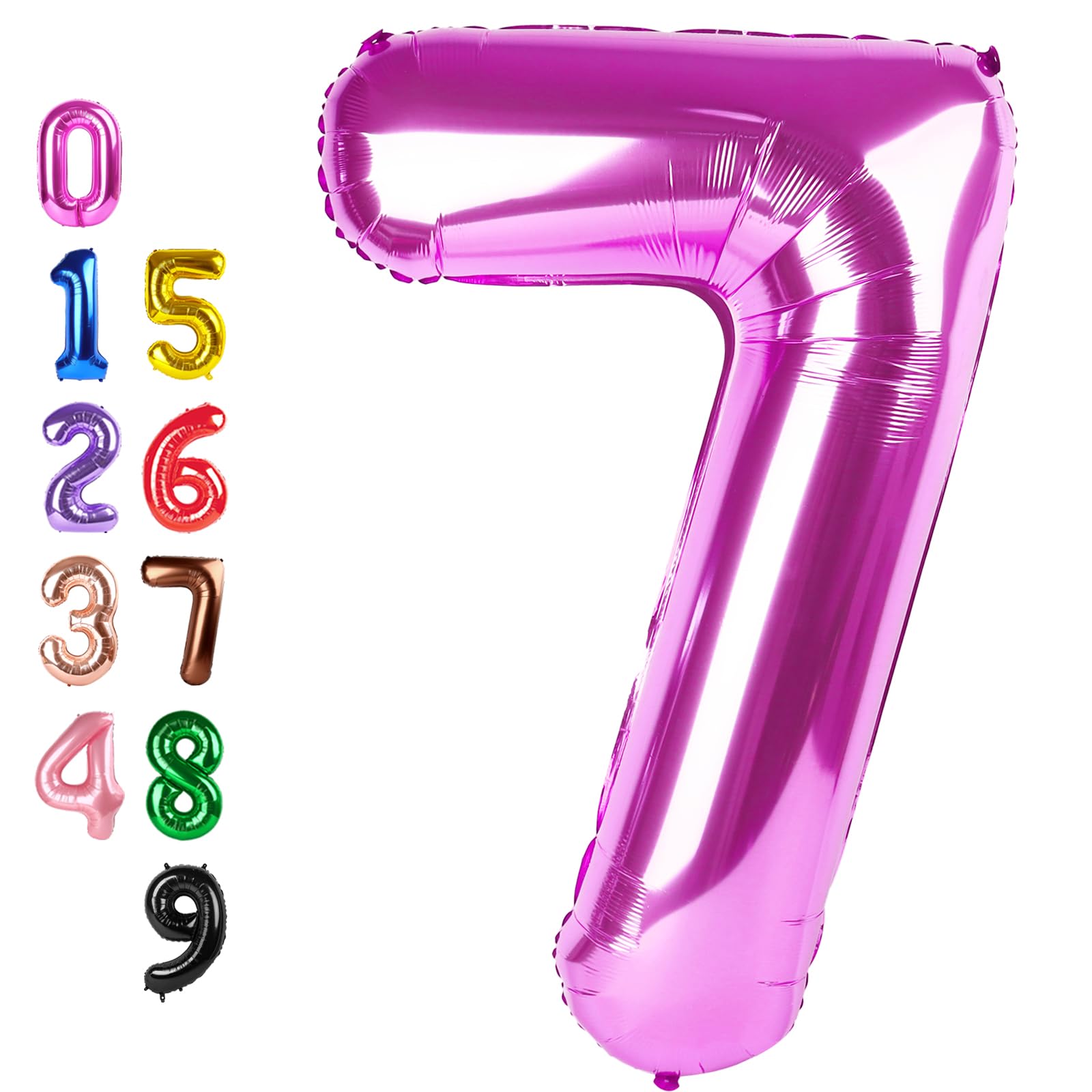 Number Balloons Pink 7 Balloon 40 inch for 7th Birthday Party Decorations