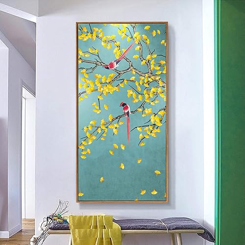 Impresión en lienzo de cuadros de estilo chino. Urracas flores pájaros árboles carteles cuadros de arte de pared para decoración de sala de estar