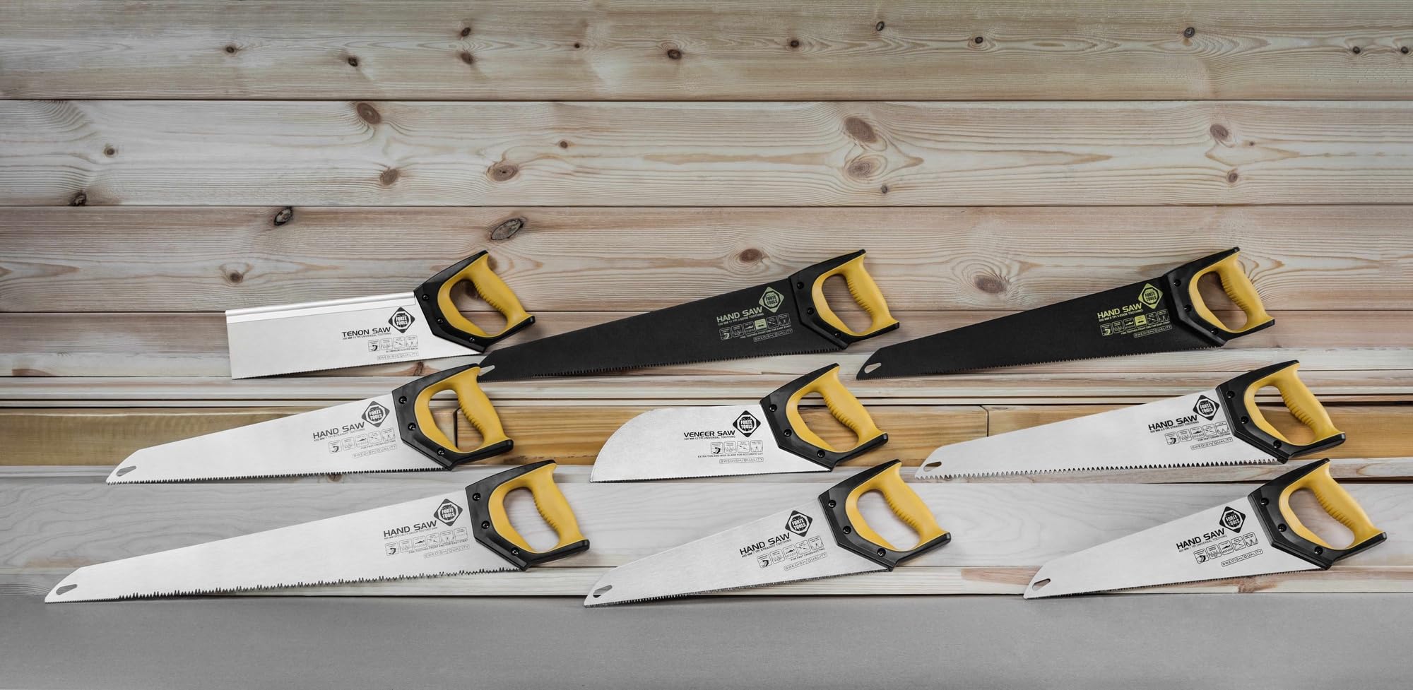 Sierra de cola de zorro de 45 cm, 7 TPI, sierra de mano clásica con mango de goma ergonómico, sierra para madera, plástico, etc, con dentado continuo, fabricado en Suecia (000051083441)