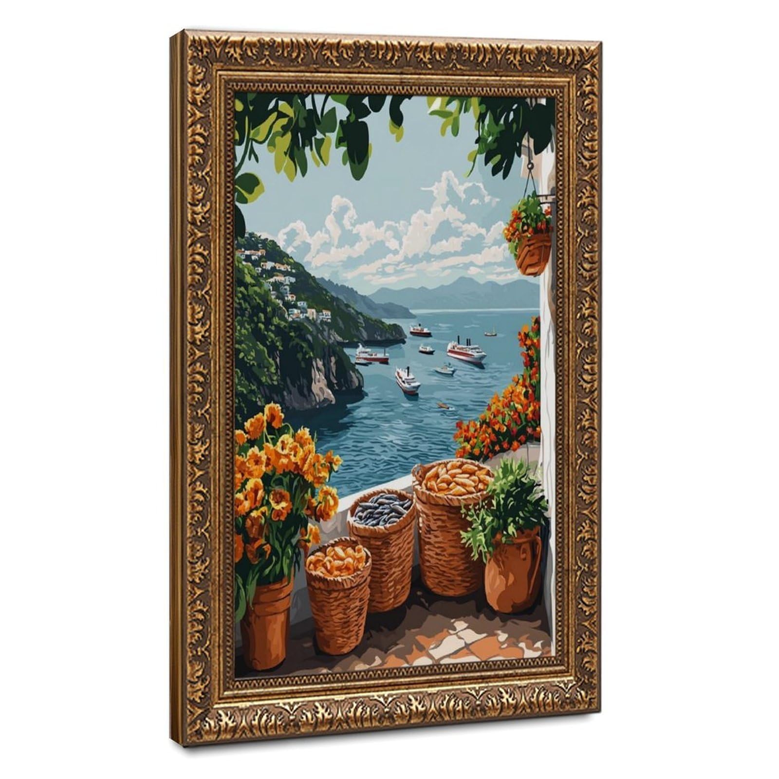 Batam Balkonkorb, Sardellen-Bananenchip-Poster, Leinwand-Poster, Schlafzimmer, Dekoration, Landschaft, Büro, Raumdekoration, Geschenk, 50,8 cm L x 76,2 cm B