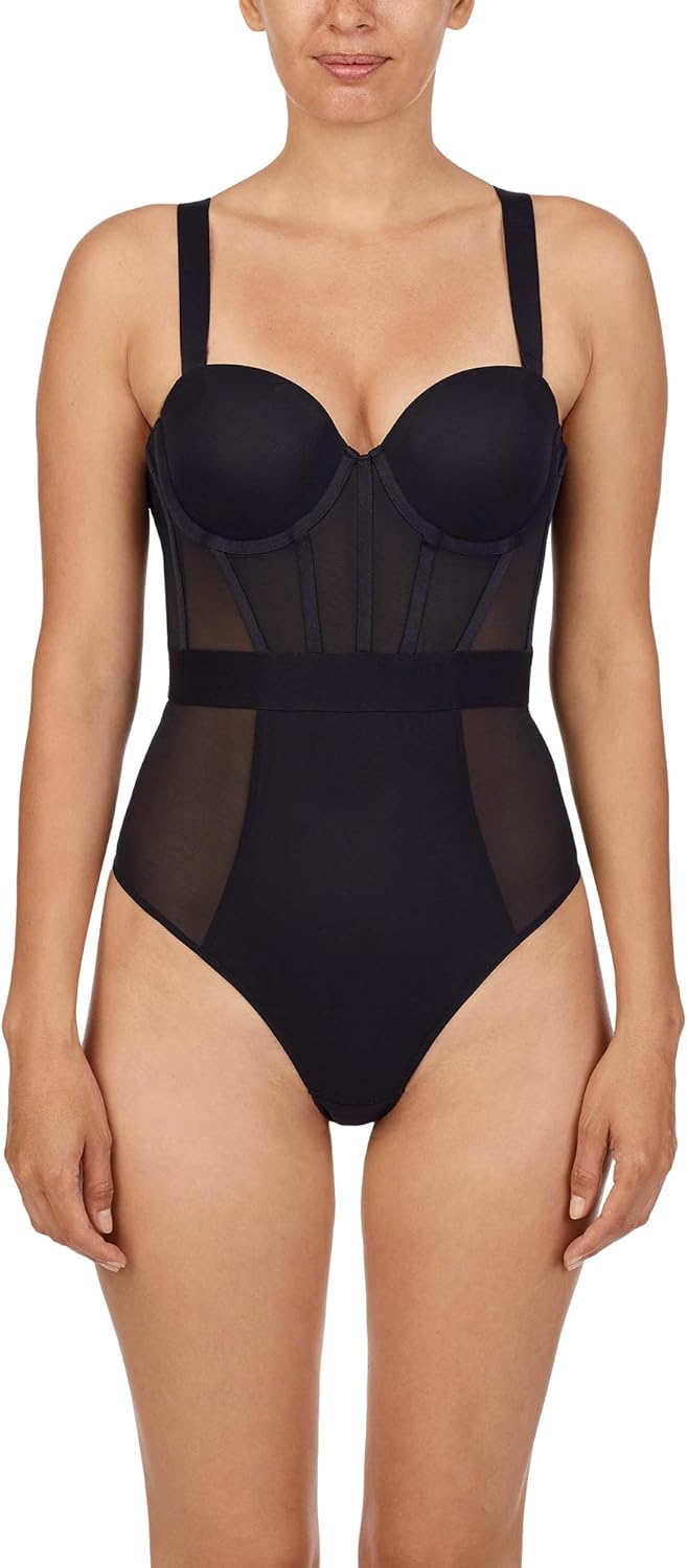 DKNY womens Sheers Strapless Bodysuit at  Women’s Clothing store