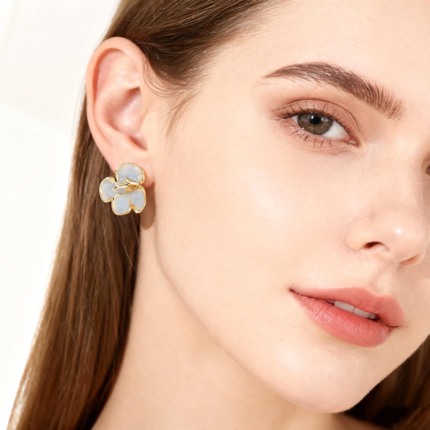 14k Gold Flower Earrings For Women 925 Sterling Silver Earrings Unique Statement Earrings Trendy Jewelry Gift - Image 4