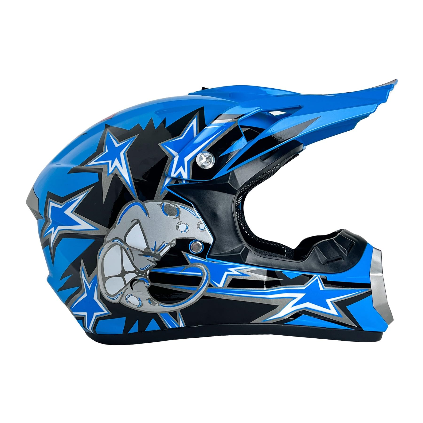 Downhill Motorradhelm Kinder, Jugendliche Motocross Helm Fullface MTB Integralhelm Herren Damen Motorrad Crosshelm, Ideal für Dirtbiken und Offroad-Aktivitäten, Mit Handschuhe Brille