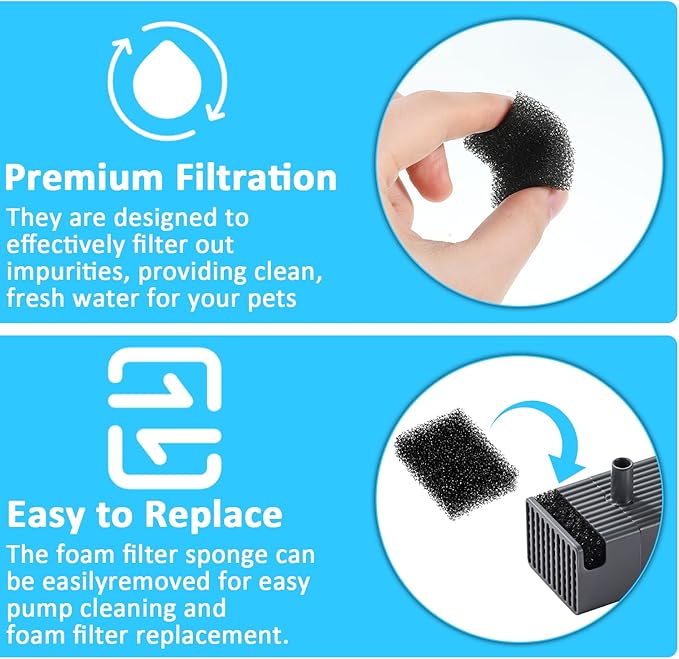 20 Piezas Esponjas de Repuesto para Fuente de Agua de Gato miniatura 5