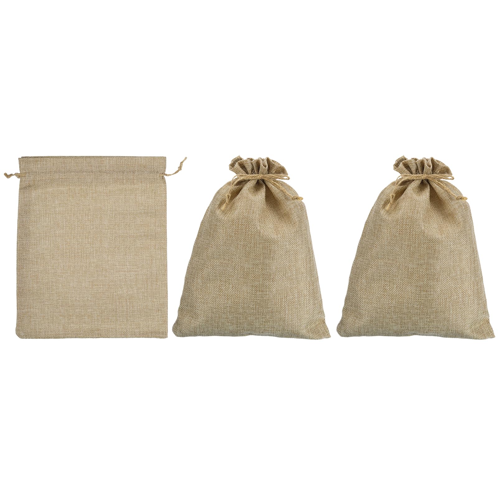 PATIKIL 20"x16" Coin Money Sacks Bag, 3 Pack Bank Deposit Change Transit Bags Cash Bag with Drawstring Currency Bags Gift Bag Style 3, Beige