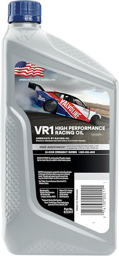 Valvoline VR1 Racing SAE 20W-50 Aceite de Motor 1 QT miniatura 2