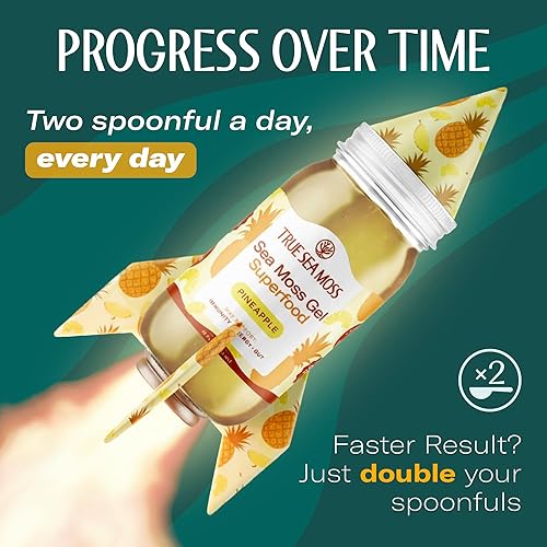 Vista 53 de TrueSeaMoss Gel de musgo marino – Hecho en Estados Unidos – Seamoss, frutas y verduras en tarro – Manzana / Canela, paquete de 1