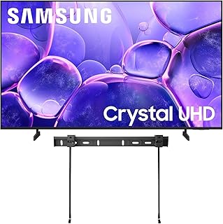 Samsung Smart TV Crystal Ultra HD de 43" Pulgadas Clase U8000FD Series 4K, Mega Contrast, Pur Color, Motion Xcelerator, Object Tracking Sound Lite - UN43U8000F (Reacondicionada) + Soporte de Pared