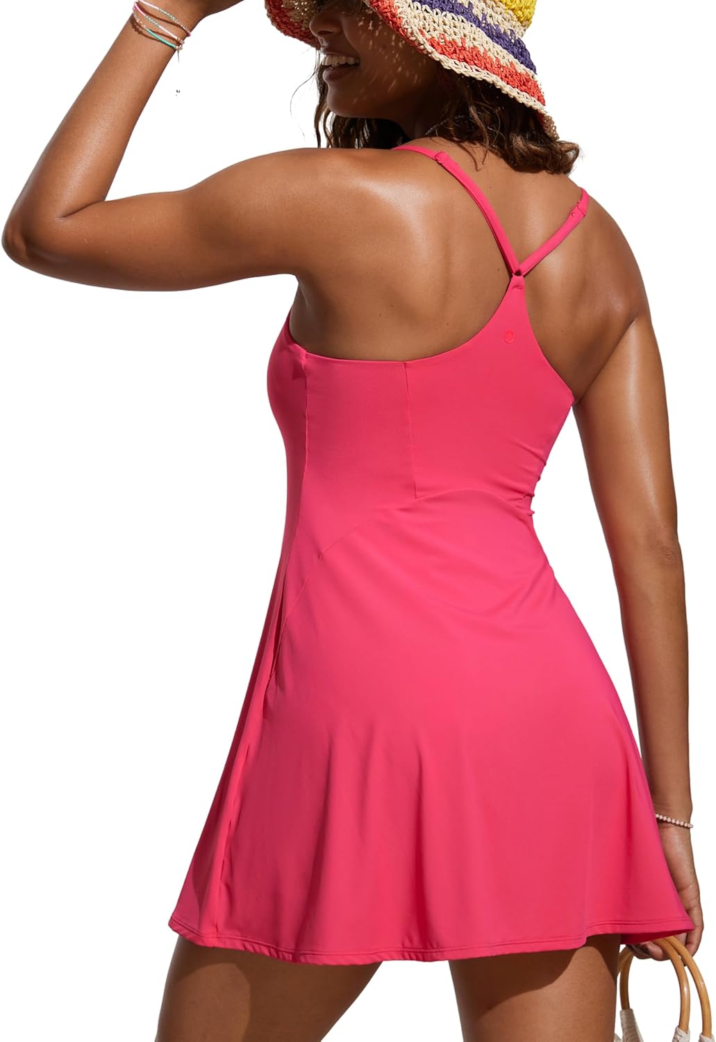 CRZ YOGA Womens One Piece Swimsuits Modest Swim Dress Tummy