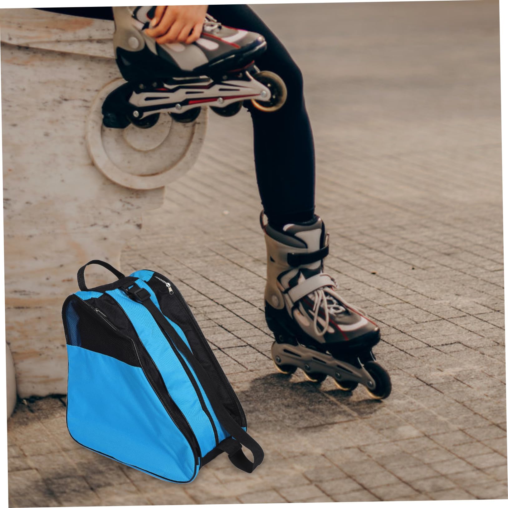ibasenice Er Borsa Per Pattini Con Cerniera Er Borsa Per Pattini Er Borsa Per Il Trasporto Er Schienale In Er Accessori Borsa Per Pattini Er Borsa A Tracolla Borsa Per