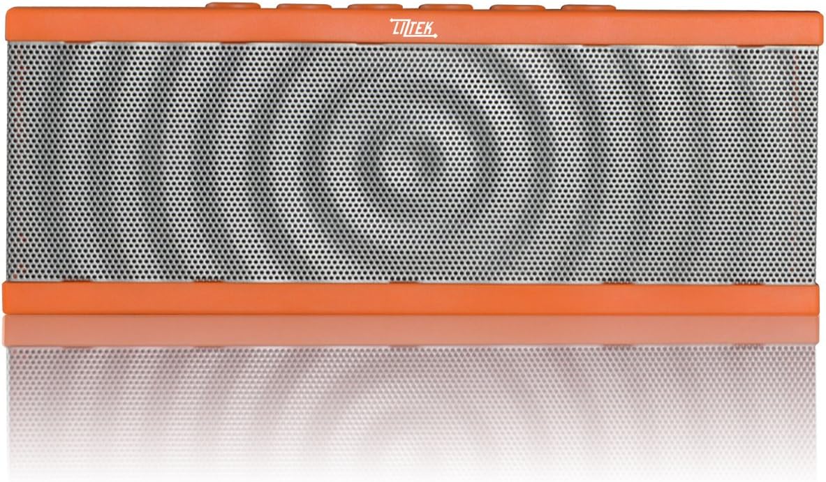 PSS-100 Portable Wireless Bluetooth Speaker with Built in Speakerphone, 8 Hour Rechargeable Battery (Orange)