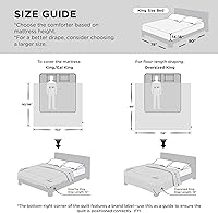 Vista 6 de Bedsure Relleno de edredón – Edredones acolchados de gran tamaño King, edredón para todas las estaciones, ropa de cama alternativa de plumón suave