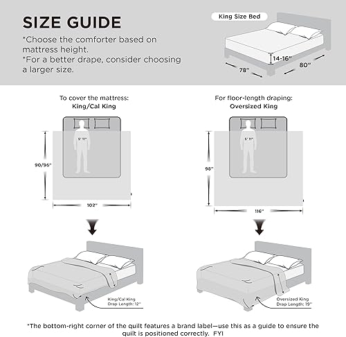 Miniatura 2 de Bedsure Edredón King - Edredón tamaño King para todas las estaciones, alternativa de plumón ultrasuave e inserto de edredón prelavado con 4 pestañas