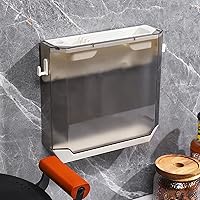 Vista 3 de Estante de almacenamiento de cuchillos de cocina montado en la pared, bloque de estante magnético, gris