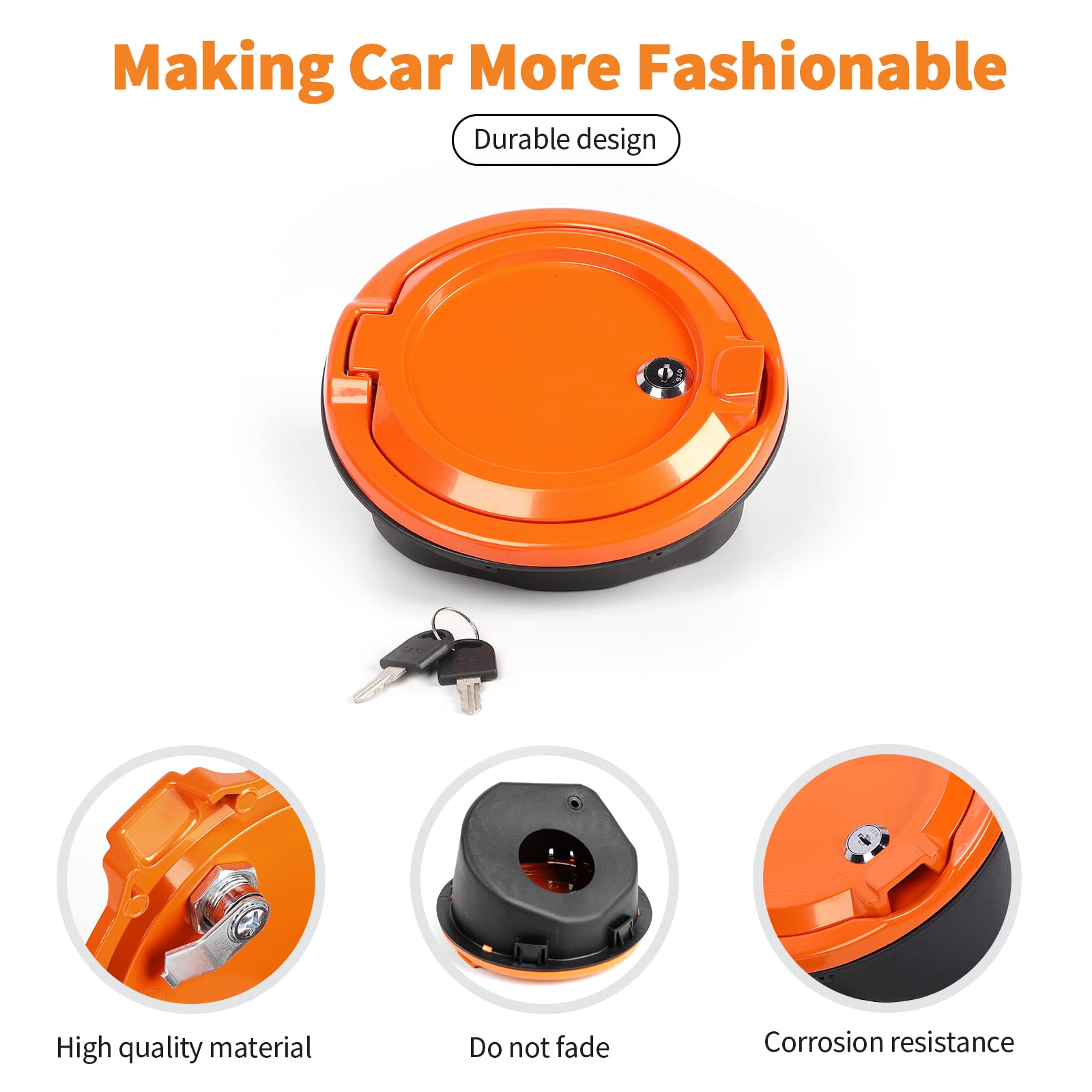 Amazon.com: SQQP for JL Locking Fuel Door Gas Tank Cap Cover Fit