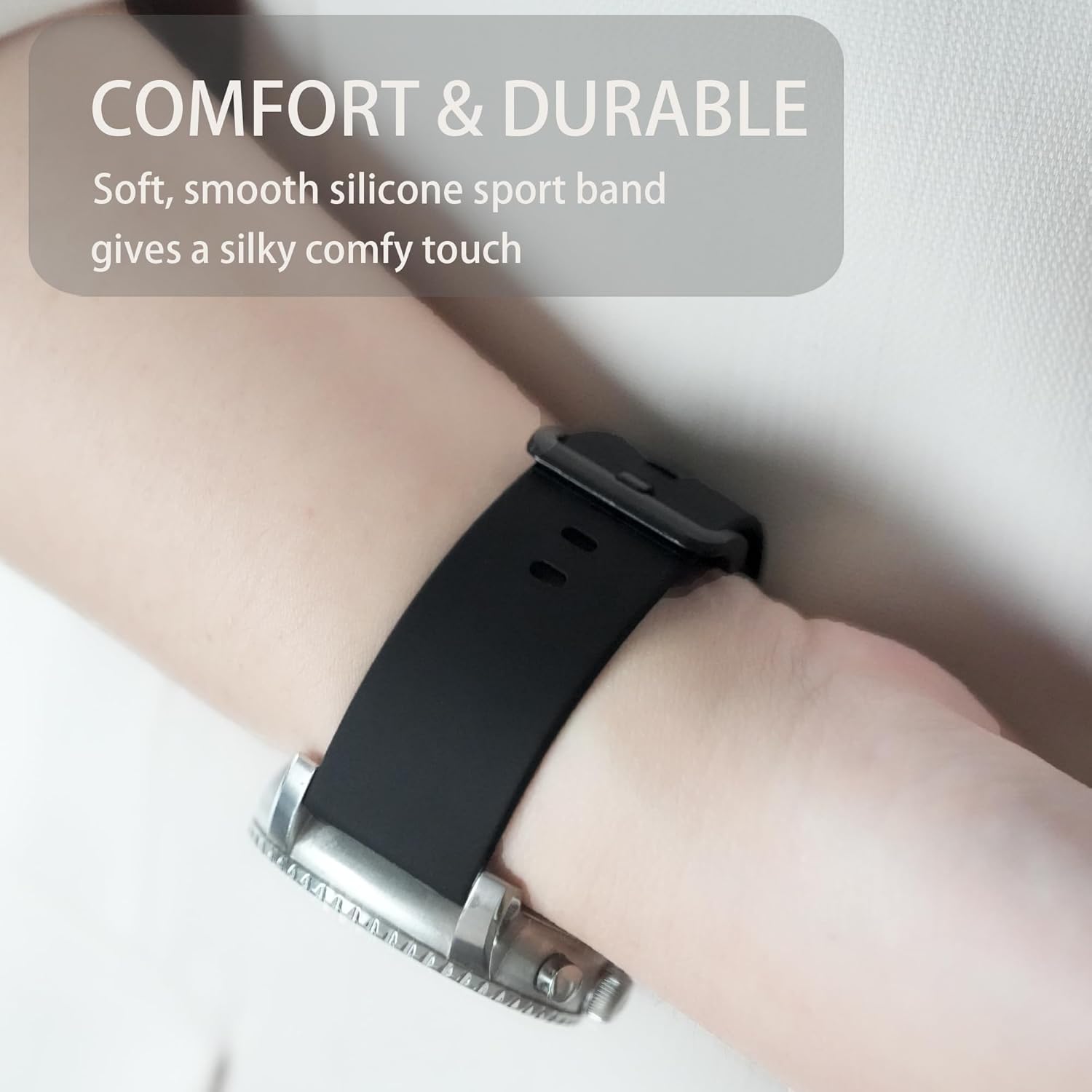 Lamshaw Compatible with Spade & Co Health Smartwatch 4 bands, Silicone Replacement Soft Band Wristbands Straps with Stainless Steel Buckle Compatible with Spade & Co Health Smartwatch 4 1.85 Inches