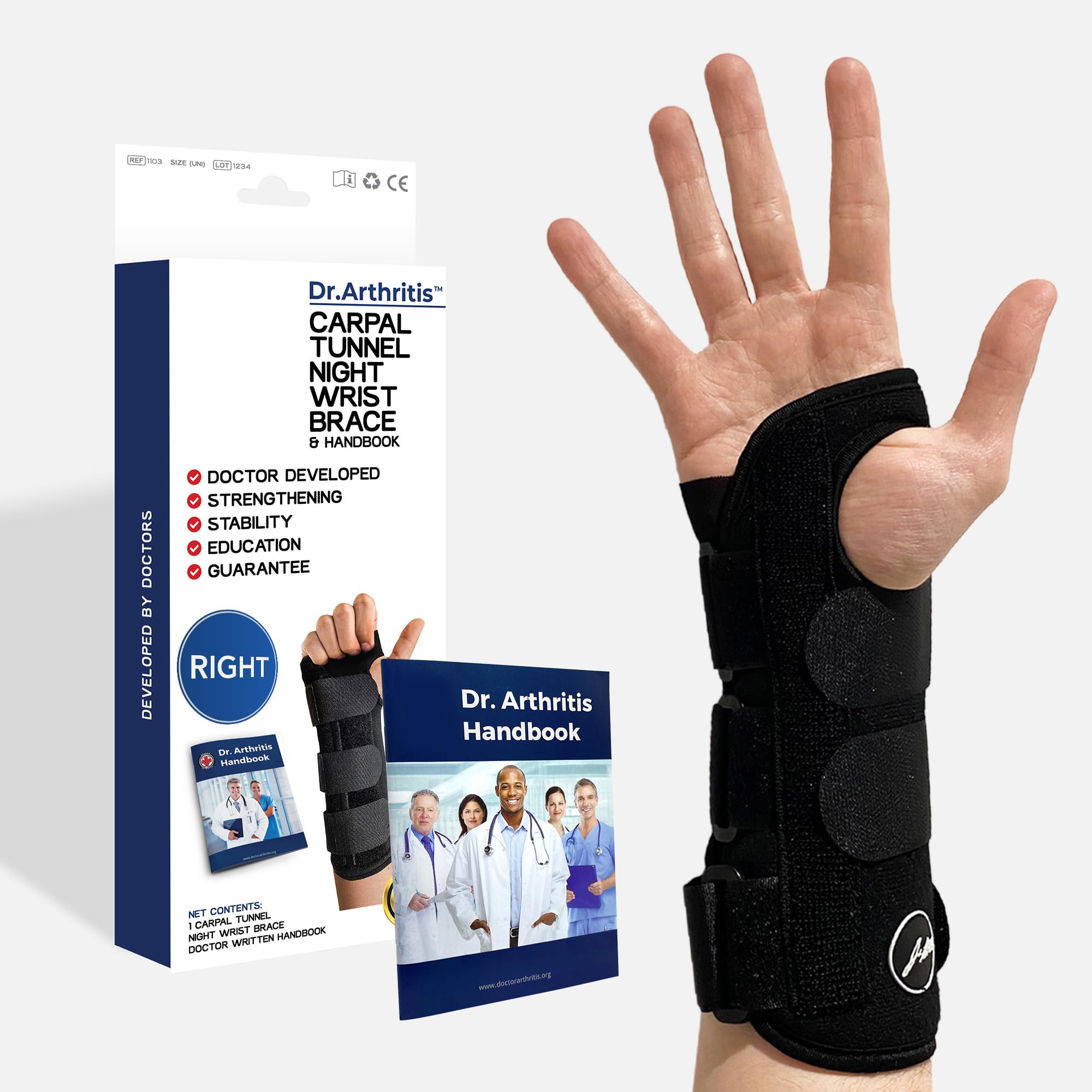 Dr. Arthritis Von Ärzten Entworfen, Verstellbare Handgelenkstütze