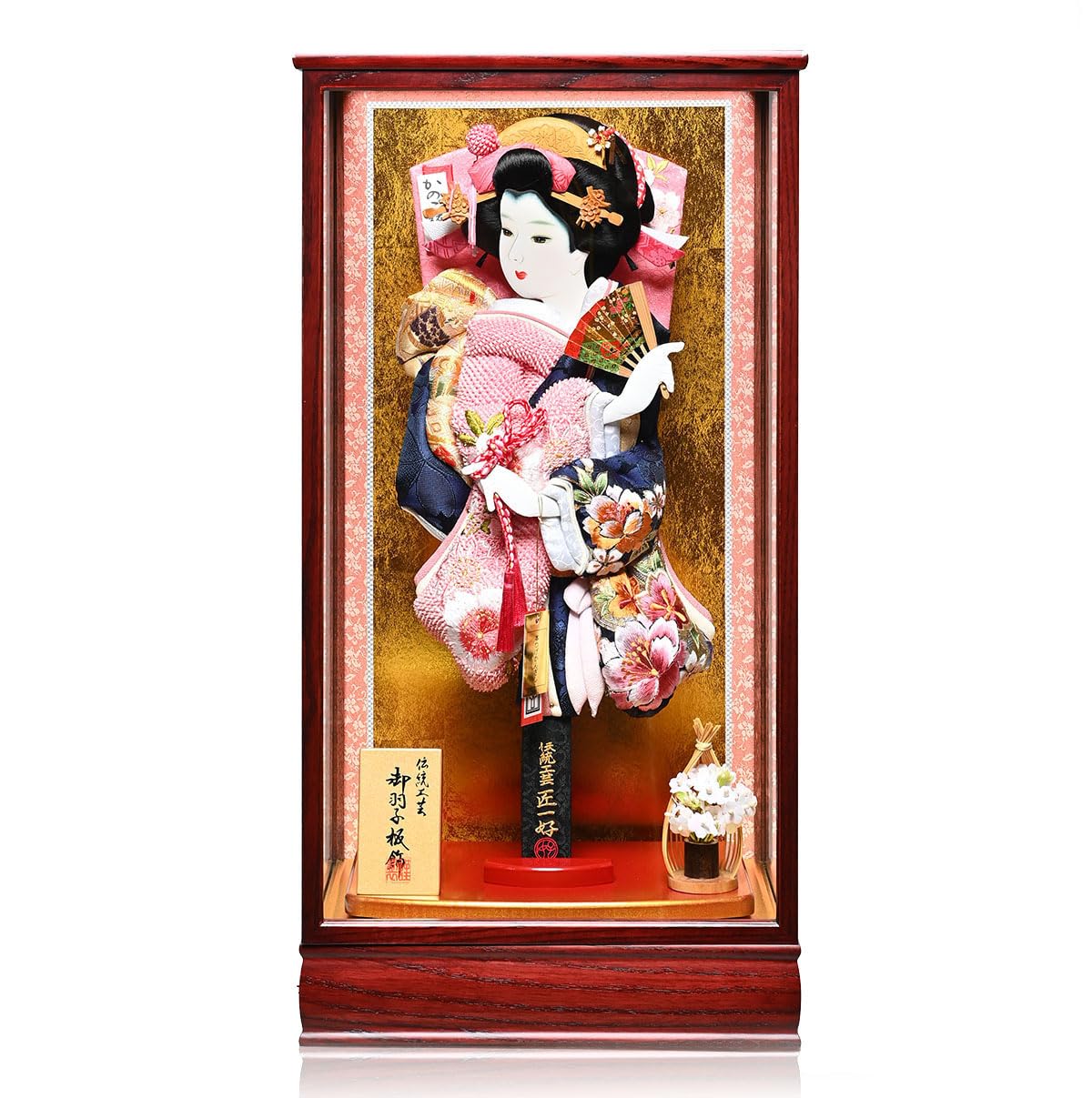 Amazon | 【羽子板】【匠一好作】羽子板 15号花籠：かのこ絞/西陣金襴