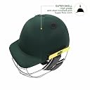 DSC Avenger PRO Premium Cricket Helmet for Men & Boys (Fixed Spring Steel Grill | Back Support Strap | Neck Guard |Lightweight| Size:Small (Green) gallery image
