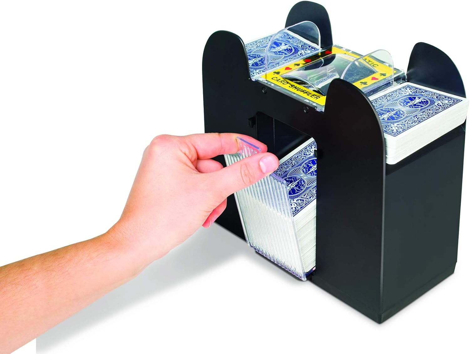 Jobar Deck Card Shuffler – Automatic Card Shuffler (Black, 6 Deck)