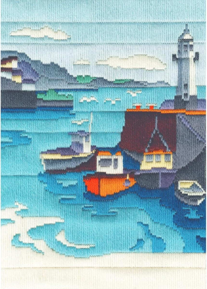 Bothy Threads Stamped Long Stitch kit Fishermens Rest, LSBE2, 19x27cm, DIY