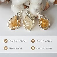 Vista 29 de Designs by Nature Gems Handcrafted Raw Gemstone Necklace in Sterling Silver Opal