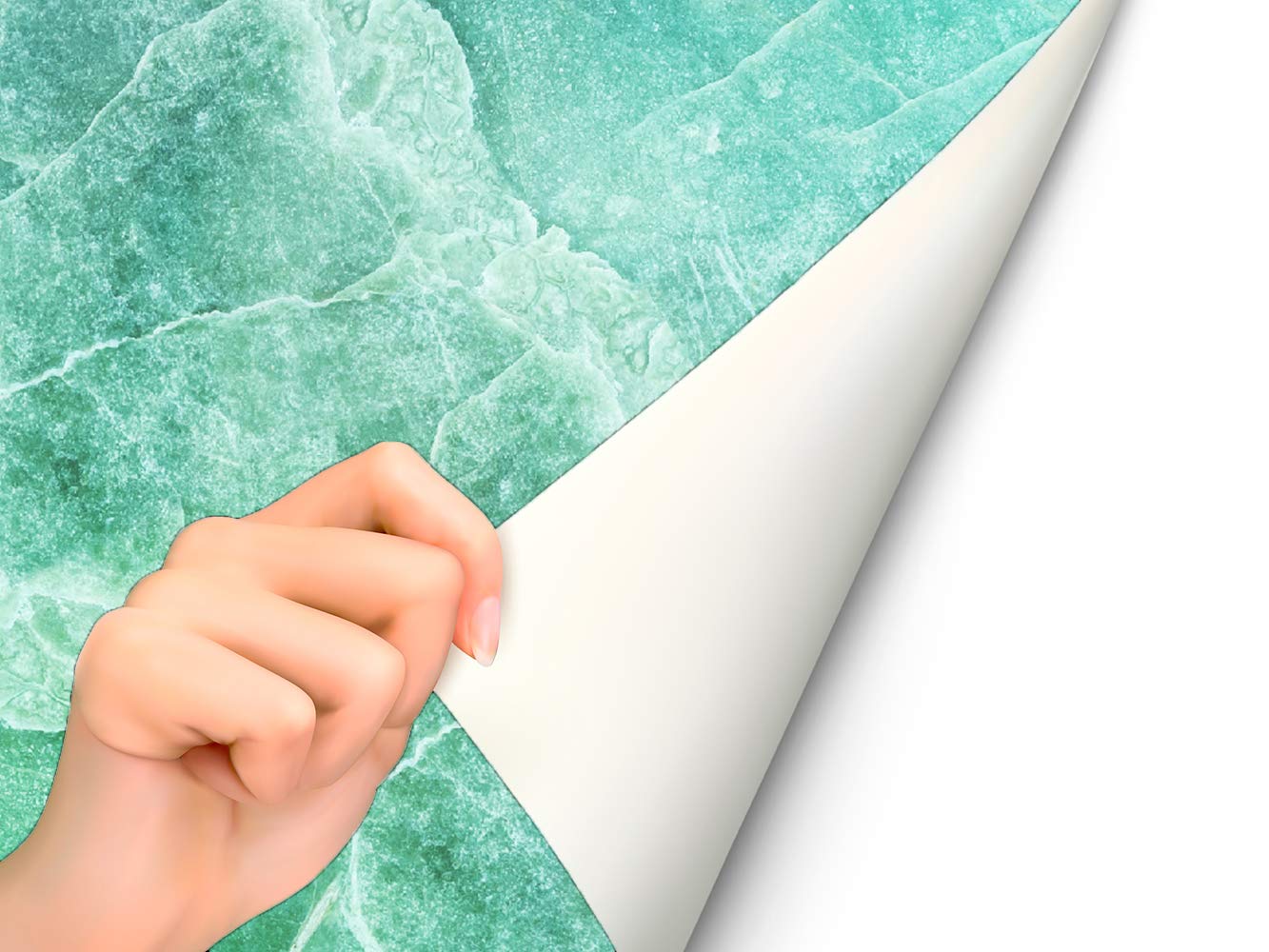 Oedim - Carta da Parati in Vinile e Carta da Parati in Marmo Verde | Murale | Carta da Parati | Decorazione da Sala da Pranzo, Soggiorno, Camera da Letto 500x300cm