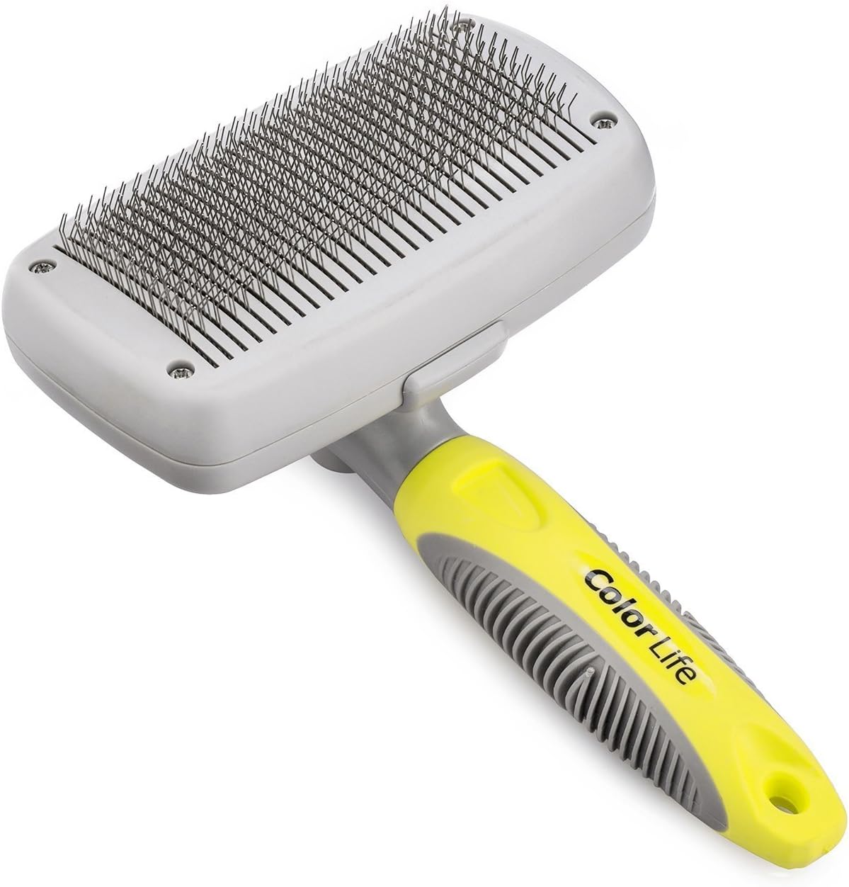 Life In Color Retractable Self Cleanup Slicker Brush for Dogs&cats Self-cleaning Grooming Comb with Minimum Efforts Without Scratching Skin