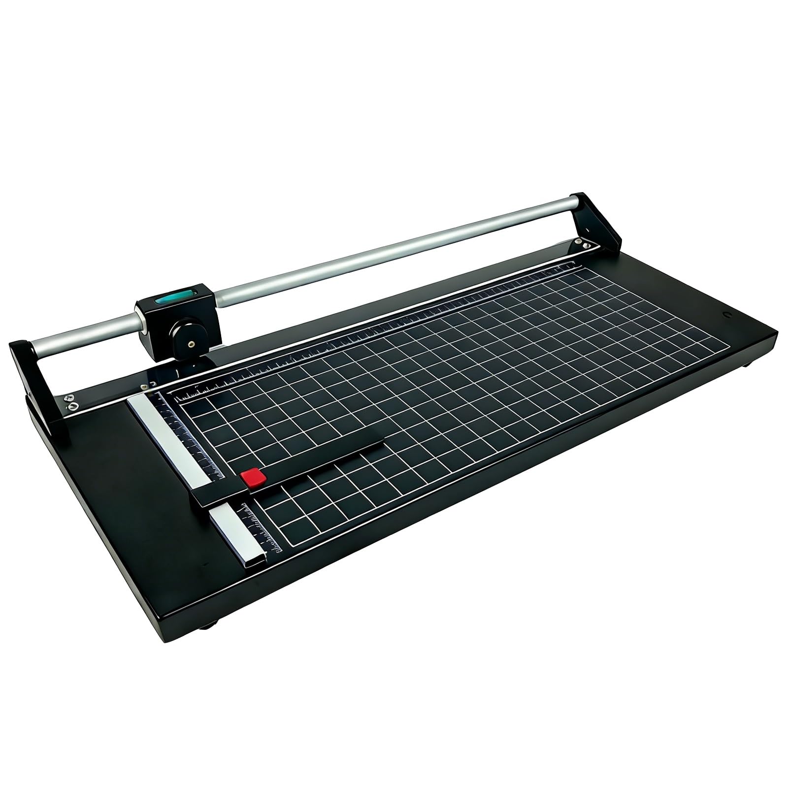 Taglierina rotante, taglierina manuale a rullo ad alta precisione con righello di posizionamento magnetico, calibro mobile, lama circolare for il taglio della pelle di cartone in PVC(24")