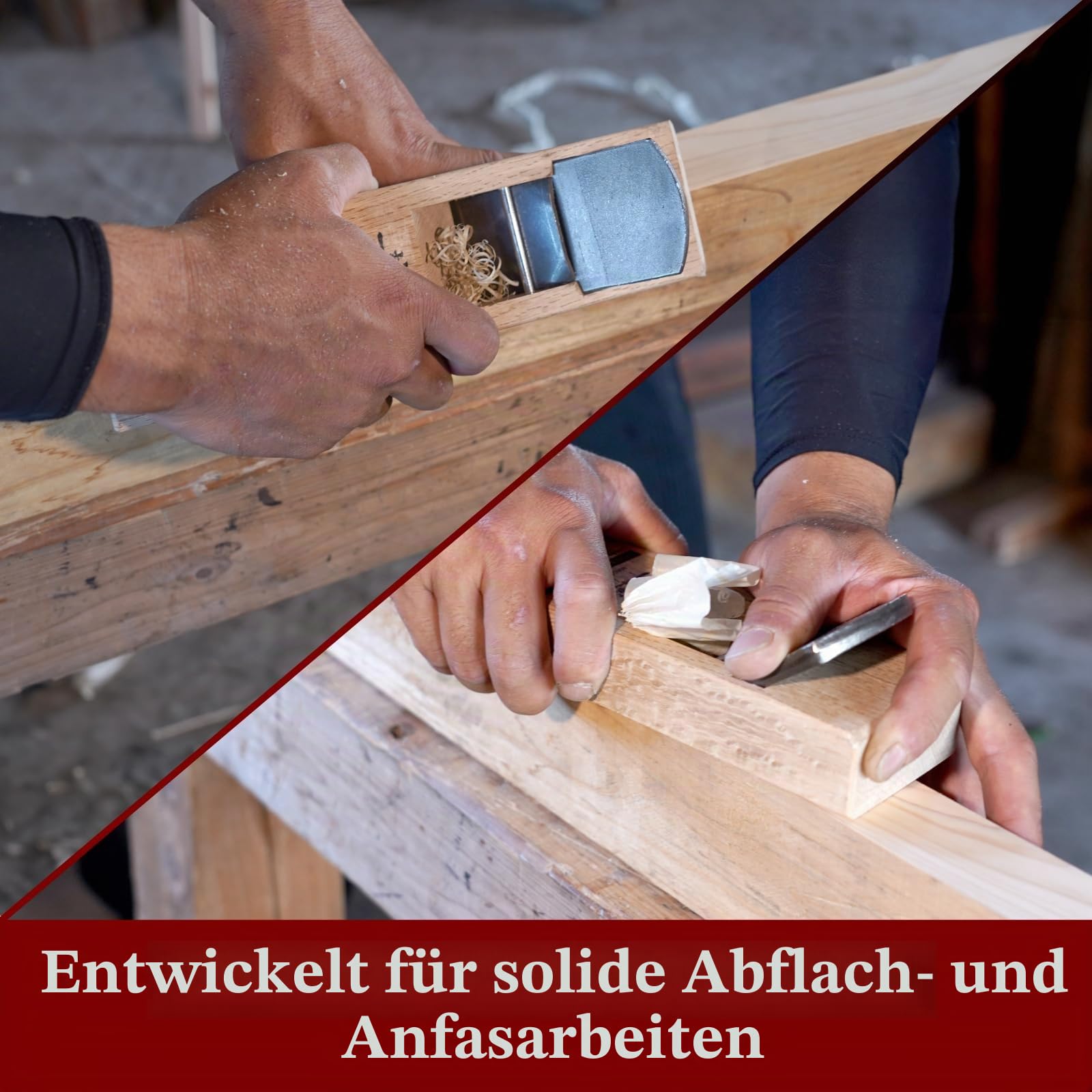 SUIZAN Kanna Japanischer Handhobel 50mm - Professionelle Holzhobel Blockhobel Holzbearbeitungswerkzeuge