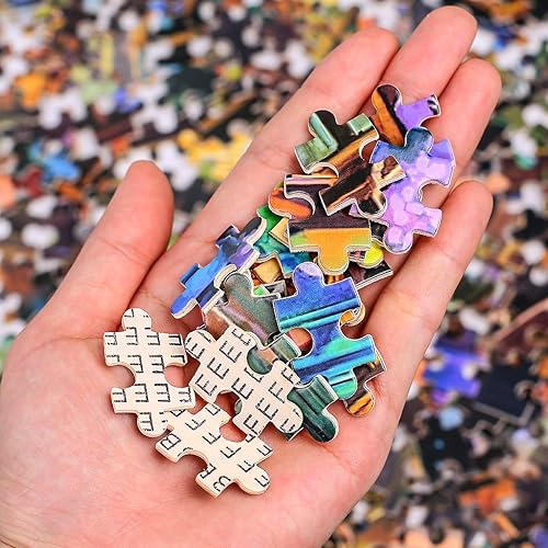 Miniatura 7 de Ingooood - Rompecabezas de 1000 piezas para adultos- Serie de fantasía- Exposición Librería_IG-1217 Entretenimiento Rompecabezas de madera Juguetes..