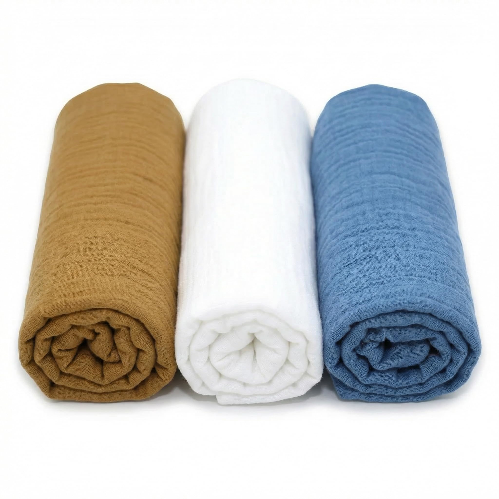 BABYSAFE Mussole Neonato Cotone Biologico 80x70cm Doppia Garza Pacco da 3 Copertina OEKO-TEX Made in Europe