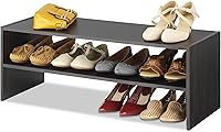 Vista 4 de Whitmor Stackable 2-Tier Shoe Shelf, 31 inch, Espresso