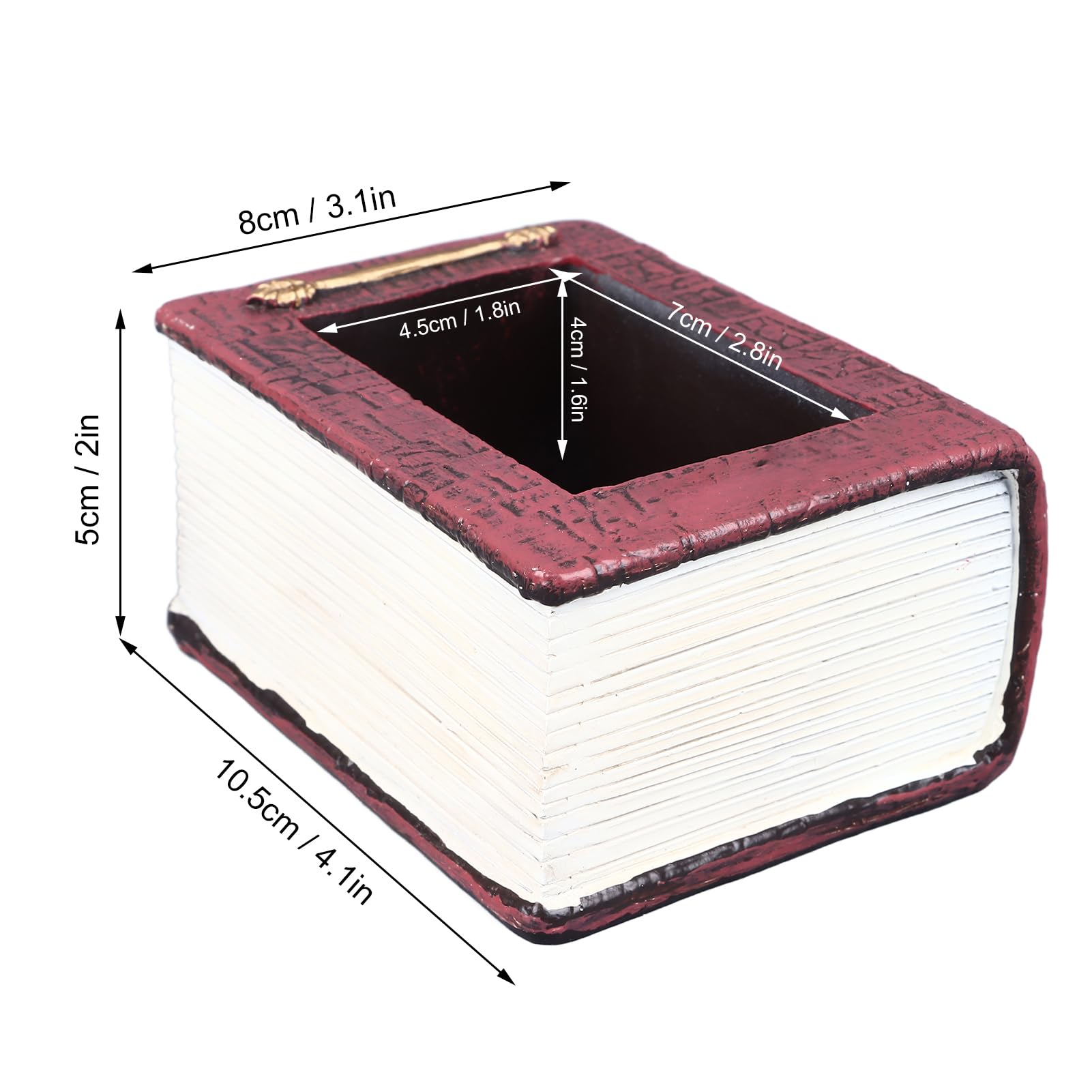 Yuecoom Book Shaped Succulent Pot, Vintage Decorative Resin Succulent Pot, Planting Flowerpot Indoor, Cute Animal Flower Planter Book Shaped Flowerpot