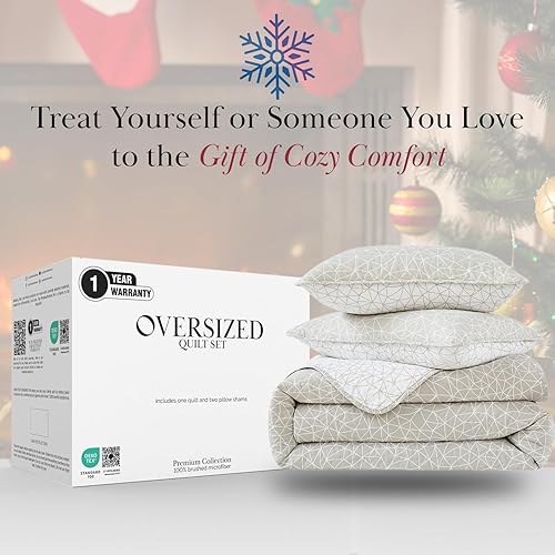 Vista 202 de Southshore Fine Linens, The Brickyard Collection -Juego de edredón ligero 02 - Hueso de ladrillo