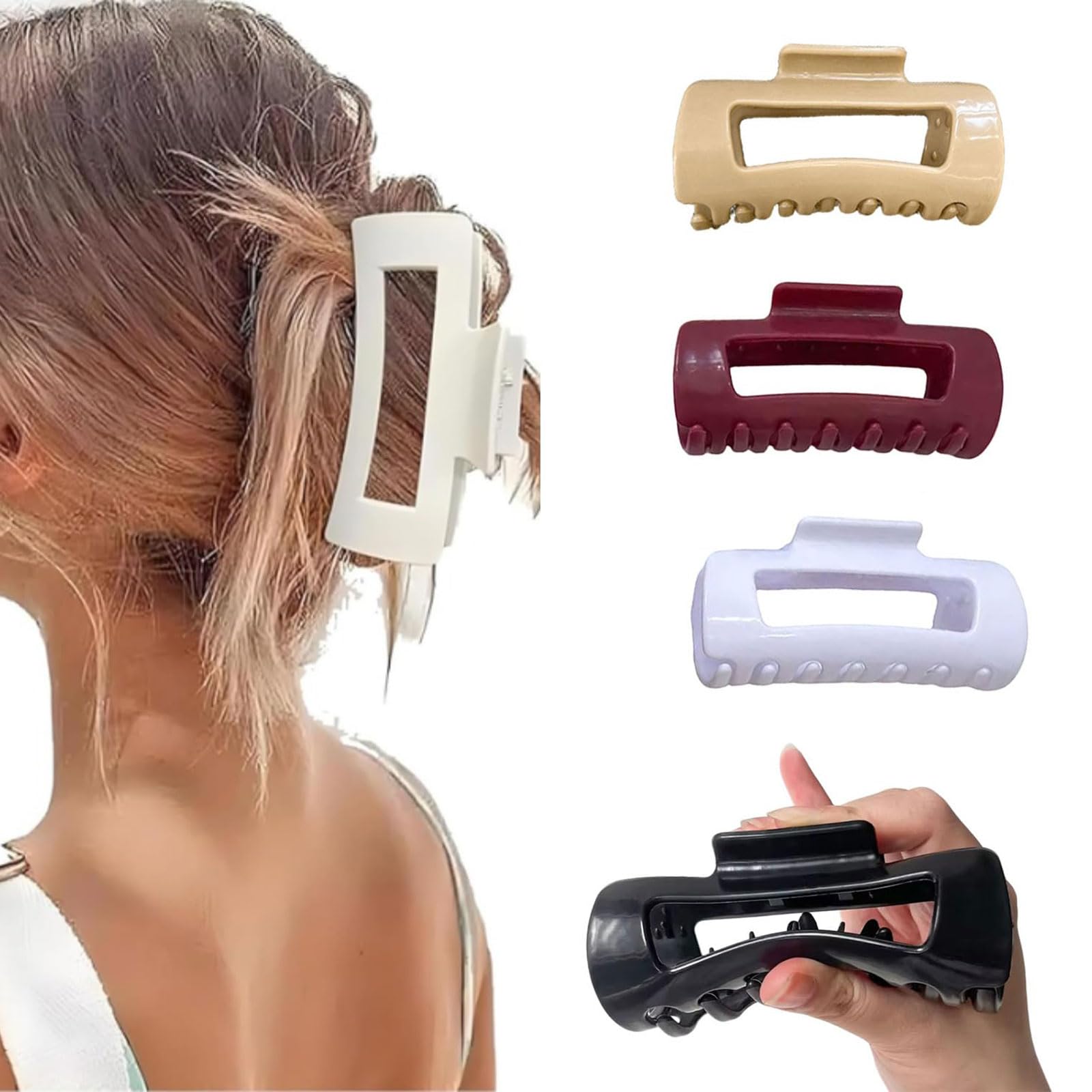 Muorruo 4 Piece Cloud Clip, soft and flexible, comfortable claw clip