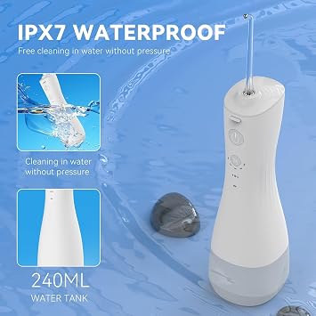 Power Water Flossers for Teeth Cleaning, Water Dental Flosser Teeth Pick - Portable 6 Modes Oral Irrigator, Rechargeable Travel and Household IPX7 Waterproof