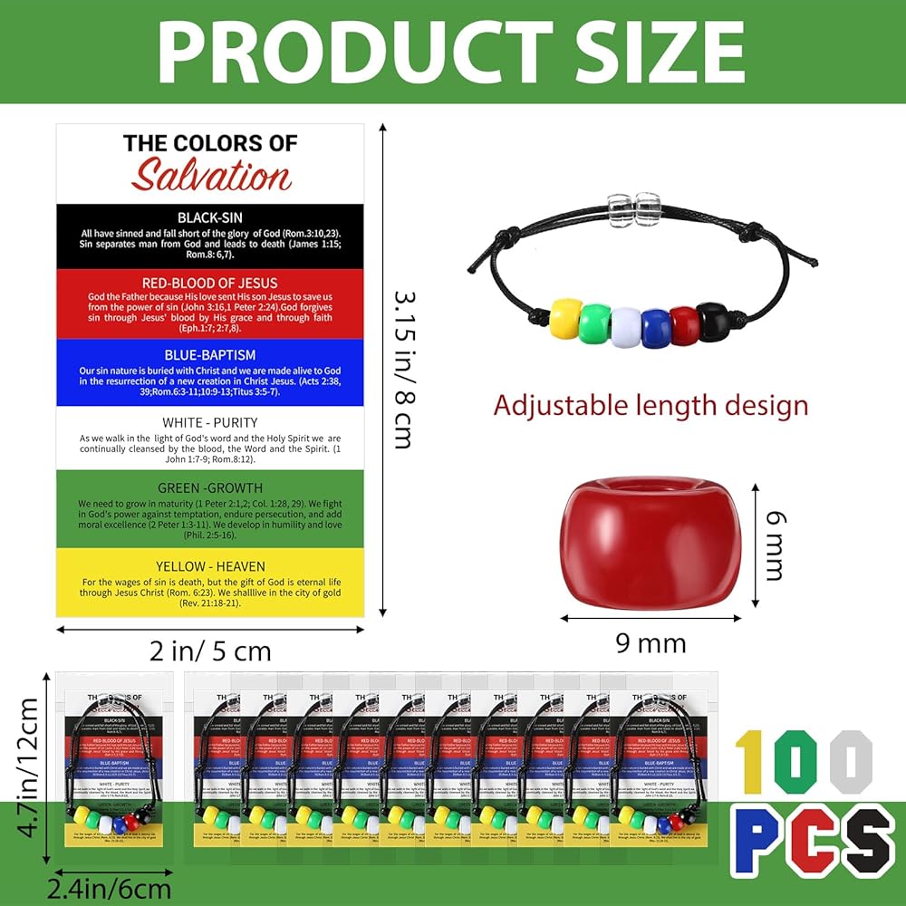 Amazon.com: Misdary 300 Pcs Plan of Salvation Bracelets Sets with Prayer Pocket Cards for Teaching Kit, 100 Bead Bracelet 100 Bulk Plan of Salvation Cards with 100 Bags : Office Products amazon-com-misdary-300-pcs-plan-of-salvation-bracelets-sets-with-prayer-pocket-cards-for-teaching-kit-100-bead-bracelet-100-bulk-plan-of-salvation-cards-with-100-bags-office-products