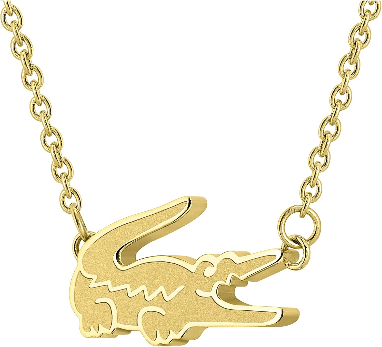 Lacoste Crocodile Pendant Necklace for Women - Stainless Steel, Adjustable - Iconic Elegant Collection, Fashion Jewelry, Accessory - Gift for Her - Image 2