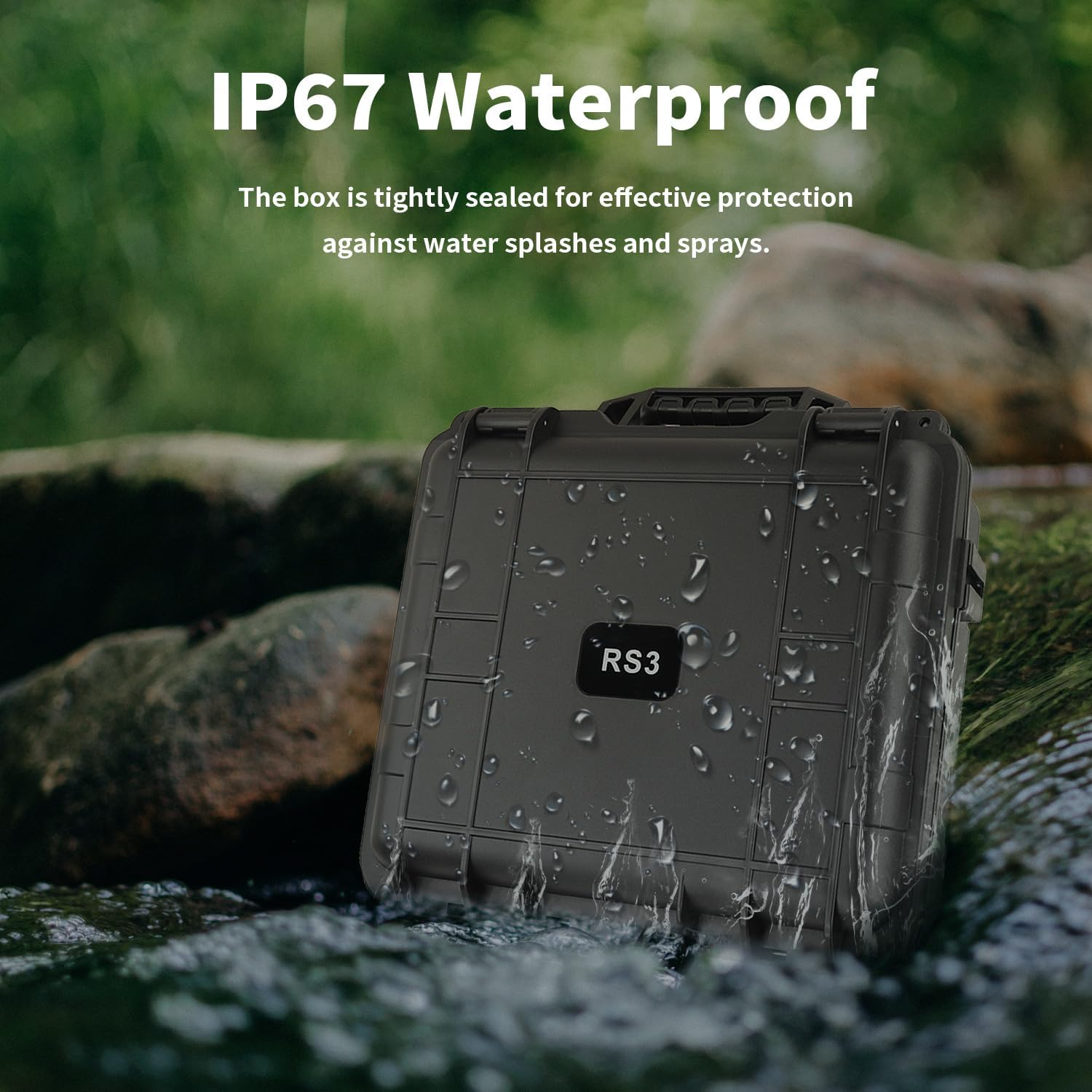 RS3 Hard Case,Carrying Box for DJI Ronin RS 3 Gimbal Stabilizer Protection Accessories,Shockproof, RS3 WaterproofCase,Black[Case Only]