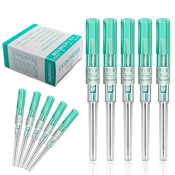 18G Catheter Piercing Needles 50Pcs - Slim Hollow Piercing Needles, 316L Stainless Steel for Delicate Ear Brow Lip Piercing Supplies