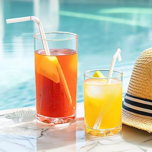 Miniatura 10 de Amazing Abby - Liberty - Vasos de plástico de 10 onzas y 16 onzas (juego de 8), vasos de plástico reutilizables de varios colores, sin BPA,